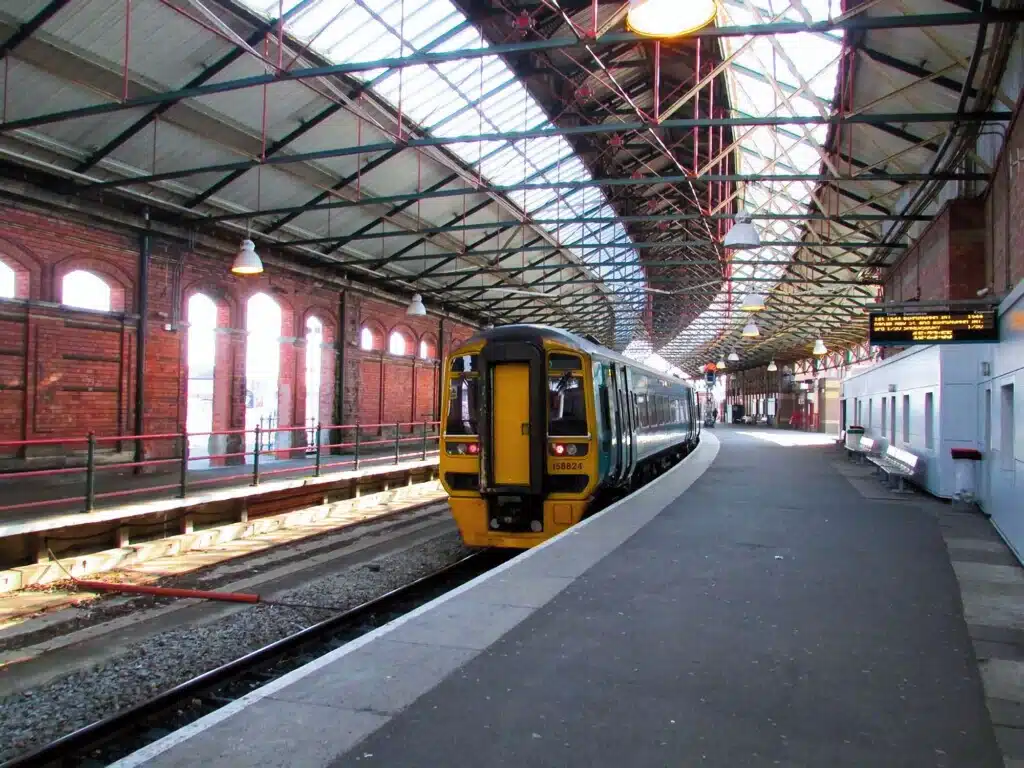 Holyhead station in Wales in the UK